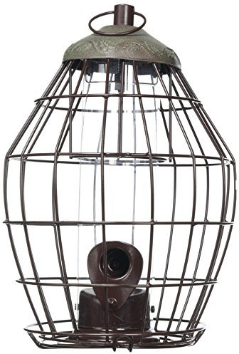 Peckish 60051233 Secret Garden Squirrel Proof Bird Seed Feeder,Grey, 16 x 19 x 28 cm