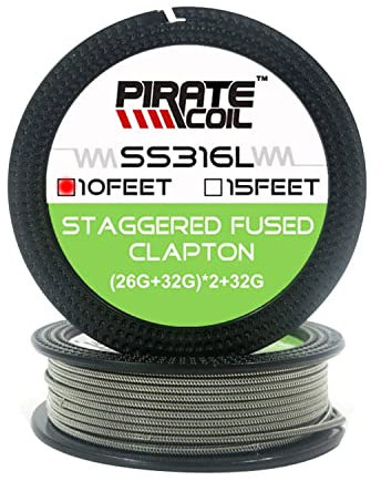 Staggered Fused Clapton Wire 10ft - (26GA+32GA) x2+32GA Resistance Wire, Stainless Steel 316L for Cutting Foam Hot Heating Handmade Household Wiring Use