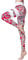 FLYILY Damen Yoga Leggins Frauen High Waist Prägedruck Slim Fit Fitnesshose Lange Sportleggins Stretchhose(4-Red,L)