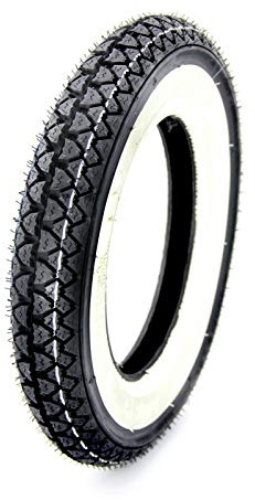KENDA Weißwand Reifen, Retro Look 3,00 x 10 Zoll, bis 150kg, 100km/h K333 4PR 42J TT für Roller