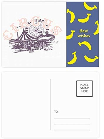 Postkarten-Set, Motiv: Zirkus Amusement Park, 20 Stück