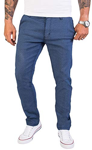 Rock Creek Herren Chino Hose Slim Fit Business Hosen Chinohose Stoffhose Chinos Hosen für Männer Casual Elegante Hose RC-2154 Blau W30 L30