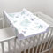 Wickelunterlage für Babys, harter Boden, 80 x 50 cm, passend für 140 x 70 cm, Uni, Keilabsatz, Anti-Roll-Windel, Neugeborene, Baby, wasserdichte Wickelunterlage mit erhöhten Kanten (Polypody)