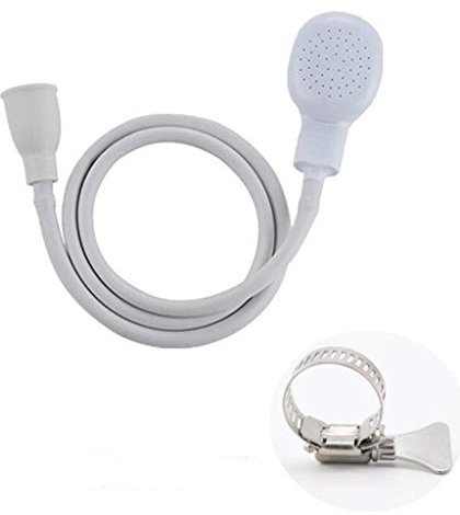 Bamboopack 1 x tragbarer Handbrause und Schlauch, Haustier-Duschkopf, Einzelhahn, Handbrause zum Baden von Babys, Haustieren, Gemüse, (WWK06221)
