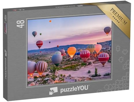 puzzleYOU: Puzzle 48 Teile „Heißluftballons im Goreme-Nationalpark, Kappadokien“ – aus der Puzzle-Kollektion Türkei, Aus Aller Welt