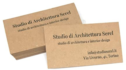 TODOKRAFT Personalisierbare Visitenkarten aus braunem Kraftpapier, 100 Stück, 9 x 5 cm