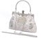 Beaface Women's Clutch Bags, Floral Beaded Clutches for Women, Wedding Evening Clutch Bag Embroidery Clutch Handbags for Women (Silver)