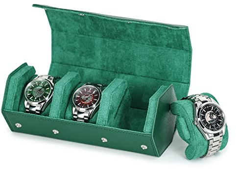 Hiram Hexagon Uhr Roll Case Leder Sechseck 3 Uhr Travel Case Uhren Aufbewahrungsbox Schutz Organizer für Armbanduhren