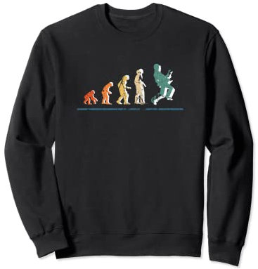 Vintage Retro Evolution Gitarre Player Man Rock Music Gitarre Sweatshirt