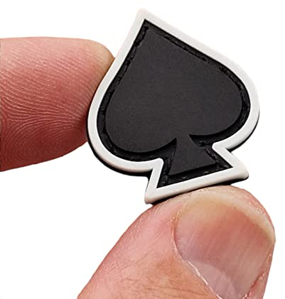 Spade PVC Cat Eye Patch (Leuchtet im Dunkeln) Klettverschluss Aufnäher