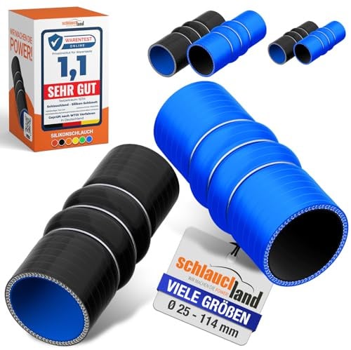 1 Stück | FLEX SILIKONSCHLAUCH 0-20° Bogen Verbinder ID-Ø 25mm schwarz 200°C | GROSSE AUSWAHL | Anti-Vibration Dämpfung Rohr-Kupplung Adapter Ladeluft LLK Kühler Turbo Silikon-Schlauch | PREMIUM