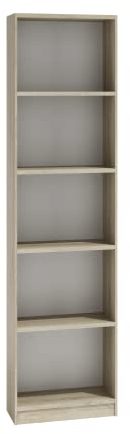 CDF Bücherregal Regal Standregal Büroregal für Ordner Spielzeug Büro Wohnzimmer Homeoffice Bücherschrank zur Aufbewahrung Dokumenten Dekoration Robuste Konstruktion - Eiche Sonoma 40cm