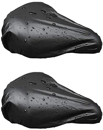 SULIUDAJI Lot de 2 Housse de Selle de Vélo, Imperméable Housse de Siège de Vélo avec Élastique, Étanche Taille Universelle Housse de Pluie de Seat de Bicyclette Housses Anti-poussière pour Selle