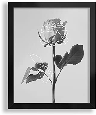 VO design Holzrahmen Finn für Bild 61x91cm Schwarz Hochglanz mit Acrylglas | Bruchsicheres 1mm Acrylglas Antireflex und 2,5mm weiße MDF-Rückwand