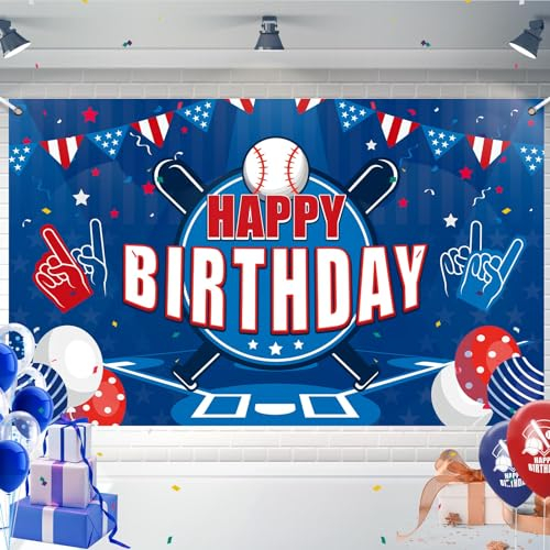 Baseball-Thema Geburtstagsbanner Dekoration von Bing-Haoze Party Banner für Ihre Feier