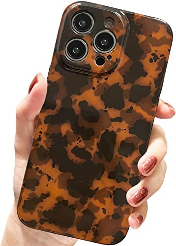 AMART for iPhone 15 Pro Max Case Cute, Leopard Tortoise Shell Animal Print Phone Case Women Girls Cool Soft Slim TPU Protective Phone Cover for iPhone 15 Pro Max(6.7 inch) ONLY