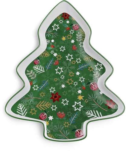 Egan Vassoio Natalizio Forma di Albero di Natale. Misura 30cmx25cm. La referenza è: 120082