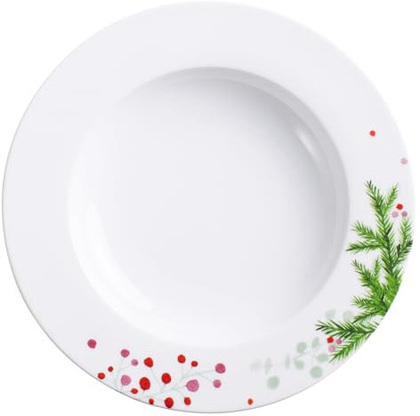 KAHLA Aronda Hello Winter Suppenteller 23 cm | Salatteller mit Weihnachtsmotiv aus Porzellan