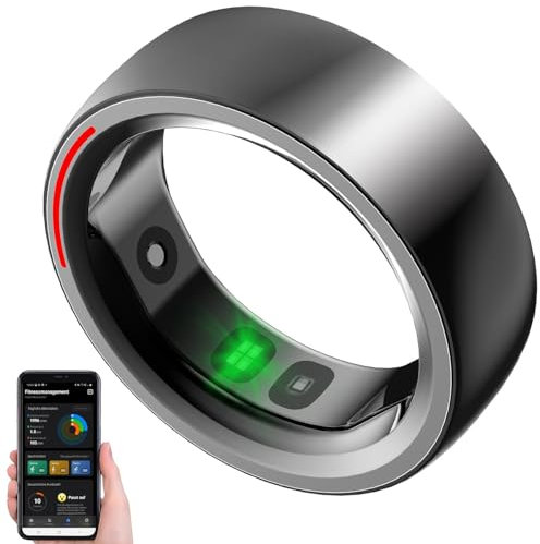Newgen Medicals Fitness Smart Ringe: Fitness- & Schlaftracker-Ring, Gr. 65, Versandrückläufer (Fitnesstracker, Pulsmesser, Fernbedienung)