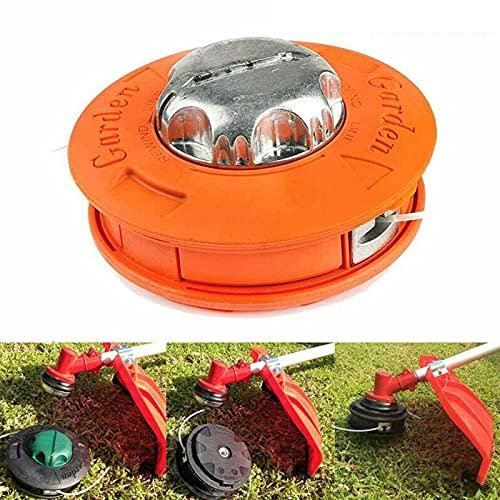 Bobine Fil Tete Debroussailleuse Universelle Filetage à Gauche Pièces de Rechange Coupe Bordure Tête de Coupe Professionnelle pour débroussailleuse (Orange)
