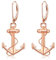 KZX Anker Ohrringe für Frauen 925 Sterling Silber Anker Tropfen Ohrring Rose Gold Anker Schmuck Graduierung Geschenke für Tochter Freundinnen