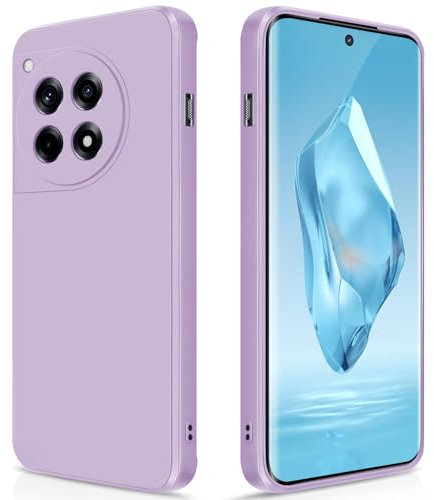 GiiYoon Funda para OnePlus 12R / OnePlus Ace 3, Case de Silicona Suave de TPU Carcasa Protector de Goma Fexible Prueba Liviano y a Delgado de Golpes Antirrayas para Teléfono (Violeta)