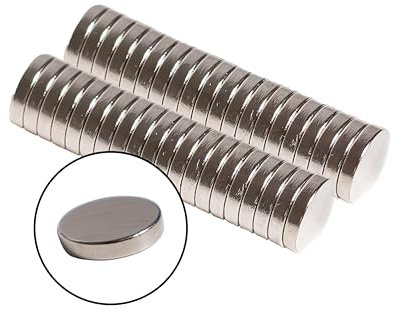 60 Stück Mini Magnete Rund 5x3mm | Stark, Klein, Kleine Neodym Magnets zum Basteln, Magnets | für Whiteboards, Tafeln, Kühlschränke UVM. - Ideal für jeden Haushalt und jedes Büro - Pablika