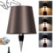 AIMARS Lampe bouteille sans fil, 3 couleurs à intensité variable en continu, lampe LED rechargeable avec contrôle tactile, abat-jour pour chambre à coucher, restaurant, bar (marron, 1 pièce)