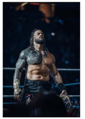 FISH DRAGATE Leinwandposter Roman Reigns, Schlafzimmer-Dekor, Sportlandschaft, Büro, Raumdekoration, Geschenk, ungerahmt, 30 x 45 cm