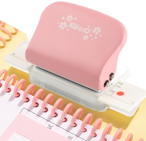 Büro Locher A4/A5/B5 Metall Weiß Locher Ordner Locher 6 Loch din A5 Papierlocher Lochstanzer Taschenlocher Bürobedarf für 5 Blatt Lochstanzer Papier