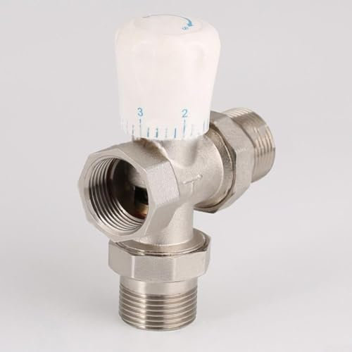 Thermostat-Mischventil, massives Messing, Thermostatmischer, Temperaturregelventil, für Duschsystem, Wassertemperaturregelung