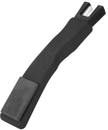 Tinoaly Schlittschuhkantenschärfer, Keramik-Schleifkellenschärfer Schwarzer Hockey-Schlittschuhschärfer Tragbares Schlittschuhkellen-Schleifwerkzeug Schlittschuhkellenschärfer für Schlittschuhe