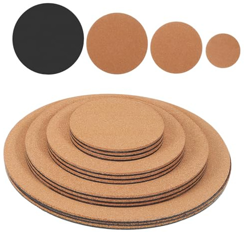SUPVOX 12pcs Round Cork Trivets Plant Pot Mats Indoor Plant Pots Coasters Cork Coasters for Indoor