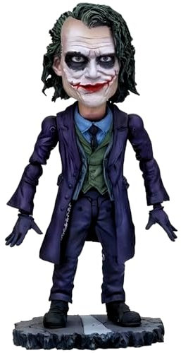 Keyhvao Coole bewegliche Joker-Figur, stehend, Körperhaltungsmodell, Statue, Heath Ledger, Joker, Anime-Figuren, Dekoration, PVC-Material, Geschenke für Fans und Freunde, 15 cm