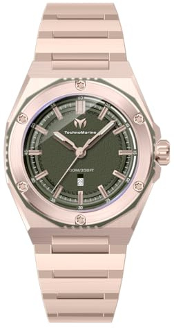 Technomarine Coral - Legacy TM-416086 Women's Watch - Waterproof - Analogue - Quartz Movement - Stainless Steel with Green dial - 36mm