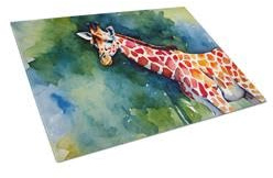 CoolCookware 15 x 12 in. Giraffe Glass Cutting Board - Large