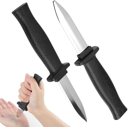 Kioylmo 2 PCS Retractable Fake Knife, Disappearing Dagger Knife | Plastic Prop Knife, Halloween Telescopic Knives, Magic Tricks Gadget Toy for Kids Adults Fool's Day Ghostface Toy Dagger