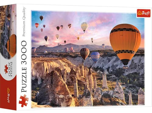 Trefl, Puzzle, Luftballons über Kappadokien, 3000 Teile, Premium Quality, für Erwachsene und Kinder ab 15 Jahren, Farbig