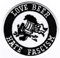 Bier Aufnäher/Bügelbild/Iron on Patch Love Beer - Hate Fascism