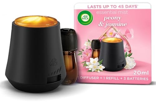 Air Wick| Balancing Peony & Jasmine |Air Freshener Essential Mist Aroma Kit |1 x Diffuser & 1 Refill