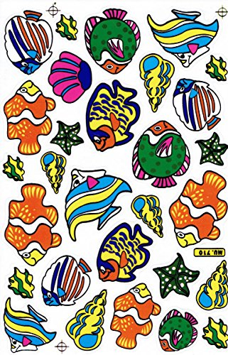 Fische Clownfisch Nemo Tiere Aufkleber 29-teilig 1 Blatt 270 mm x 180 mm Sticker Basteln Kinder Party