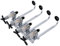 Globalflashdeal Wall Mounted Bottle Stand, 4 Bottle Holder Rack Optic Dispenser Drinks Wine Spirits Steel Bar Butler for Home Bar