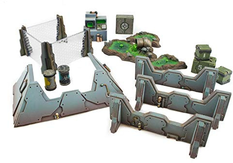 War World Gaming Industry of War Komplettset von Harz-Geländestücke - 28mm Sci-Fi Wargaming Tabletop Spiele Gelände Modellbau Modell Diorama Versatzstücke Gebäude Sammlung