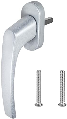 Premium Aluminium Fenstergriff Victory - Kunststoff Sockel, Farbe:Silber F1, Stiftlänge:35mm