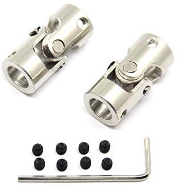 Befenybay 2 Pcs 10mm to 10mm Universal Joint Shaft Coupling With Screws for Motor | With Screws