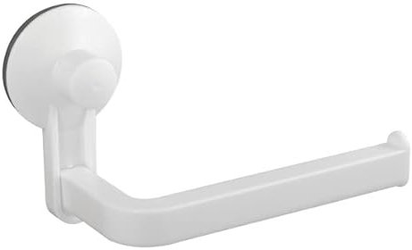 MSV Porte Rouleau Papier WC ou Serviettes à Ventouse PVC Blanc