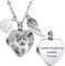 MeMeDIY Personnalisé Cœur Empreinte de Patte Cendres Urne Pendentif Collier Coutume Nom/Photo/Date pour Femme Homme Animal de Compagnie Amoureux Mémorial Souvenir D'animal de Compagnie -A1-1
