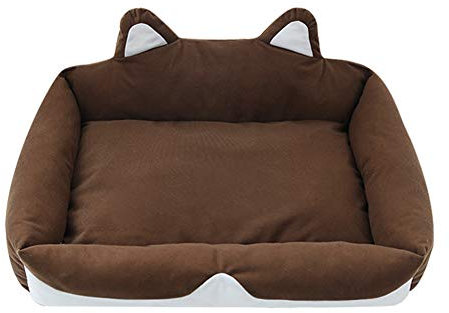 Hunter Hundebett Warm Hundebetten Hundekorb Rechteck Katzenkissen Universell In Allen Vier Jahreszeiten Rutschfester Zwinger 58,Brown