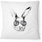 Fashionalarm Kissen Cooler Hip Hop Osterhase - 40x40 cm mit Füllung | Spruch Hasen Motiv Lustige Geschenk-Idee Ostern Osterdeko Osterdekoration, Weiß 40x40 cm