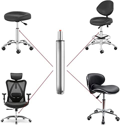 ZREBZYR Gasdruckfeder Gaslift für Bürostuhl,Ersatz Gasdruckdämpfer Zylinder für Hocker Drehstuhl, Höhenverstellbar, bis 200 KG,280